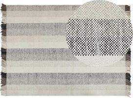 Beliani Kilimas EMIRLER baltas 160 x 230 cm vilnos