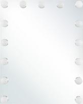 Beliani Vonios veidrodis LED LUCENAY 40 cm 50 cm sidabrinis