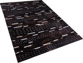 Beliani Kilim AKSEKI tamsiai rudas 140 x 200 cm iš natūralios odos