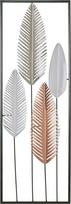 Beliani Sieninė dekoracija NIOBIUM Lapas Metalas 90 cm Sidabrinė