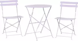 Lauko baldų komplektas Beliani Balkono baldų komplektas FIORI sulankstomas, metalinis, violetinis