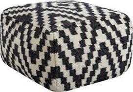 Beliani Pufas KNIDOS vilnonis juodas/baltas