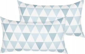 Beliani 2 sodo pagalvių rinkinys TRIFOS Geometrinis raštas 40 x 70 cm Mėlynas