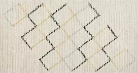 Beliani Kilimas TEZPUR smėlio spalvos 80 x 150 cm medvilninis