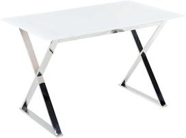 Beliani Valgomojo stalas ATTICA baltas 120 cm 70 cm grūdintas stiklas