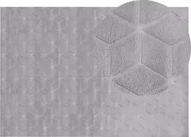 Beliani Dirbtinio kailio kilimas THATTA Pilkas 160 x 230 cm