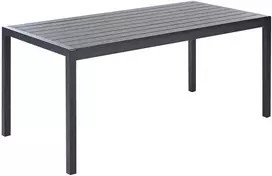 Beliani Sodo stalas VERNIO 180 cm 90 cm metalinis juodas