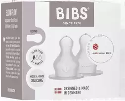 BIBS silikoniniai buteliuko žindukai, 2 vnt., Slow flow