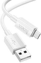 Cable USB A to Micro USB Hoco 2,4A 1 m X107 baltas