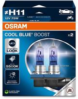 Mėlyna Lemputės OSRAM H11 75W 12V PGJ19-2 COOL Mėlynas BOOST