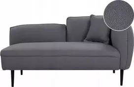Sofa Beliani Dešininis gultas CHEVANNES Boucle tamsiai pilkas
