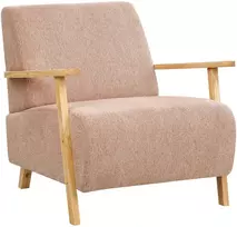 Fotelis Beliani Fotel LESJA rožinės spalvos