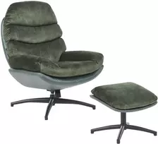 Sofa Beliani Pasukamas krėslas EIDE su pakoju, aksominis, tamsiai žalias
