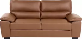 Beliani Trivietė sofa VOGAR iš eko odos, auksinės rudos spalvos