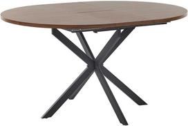 Beliani Išskleidžiamas valgomojo stalas FRIONA tamsiai rudas 110/140 cm 110 cm