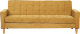 Beliani Trivietė išskleidžiama sofa VEHKOO garstyčių spalvos
