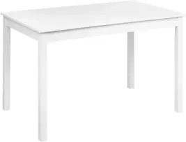 Beliani Valgomojo stalas BARLEE Baltas 120 cm 75 cm tuopos mediena