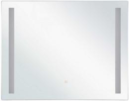 Beliani Vonios veidrodis su LED apšvietimu LIRAC 70 cm 60 cm sidabrinis