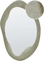 Beliani Sieninis veidrodis LENAX 59 cm 90 cm Alyvuoginis veliūras