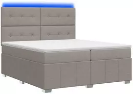 Lova LED lovos čiužinys su LED apšvietimu Taupe 200 x 200 cm Audinys