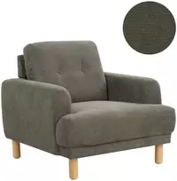 Fotelis Beliani Fotel TUVE velvetinis tamsiai žalias