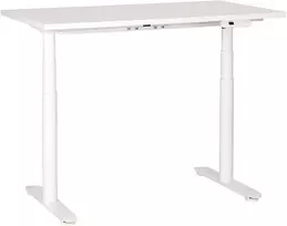 Beliani Elektriškai reguliuojamas stalas DESTINAS, baltas, 120 x 72 cm