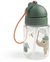 Done by Deer gertuvė su šiaudeliu Tiny Trails Žalias, 280 ml