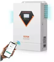 Koduva Hibridinis saulės inverteris VEVOR EM6200-48L, 6000 W, 48 V DC į vienfazį 220/230 V AC, 45 x 31 x 13 cm