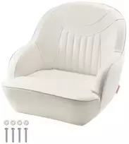 Koduva Valties sėdynė VEVOR AD75573, žema atlošo dalis, PVC oda, balta, 59 x 54 x 48 cm