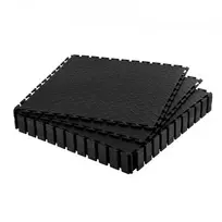 VEVOR Garažo grindų plytelės, jungiamos, PVC, juodos, 16 vnt., 51 x 51 cm