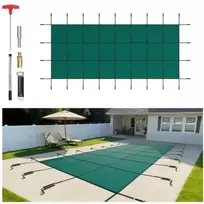 Koduva Baseino saugos danga VEVOR, žalia, 5,48 x 12,8 m, tinka 4,88 x 12,19 m įleidžiamam baseinui
