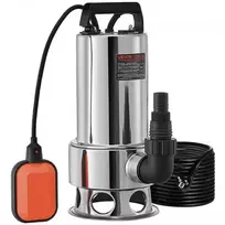 Koduva VEVOR panardinamasis purvo vandens siurblys, 1300 W, 20000 l/h, 10 m laidas, automatinis plūdinis jungiklis