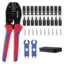Koduva VEVOR užspaudimo įrankis FSE-2546B, 2,5-6 mm², su 10 porų saulės jungčių, 10 porų kabelių jungčių, veržliarakčiais ir dėklu