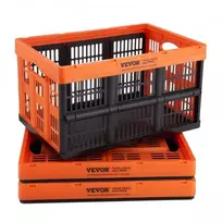 VEVOR Sulankstoma plastikinė laikymo dėžė, 45 l, 3 vnt., su rankenomis