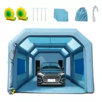 Koduva VEVOR pripučiama dažymo kabina automobiliui, 8,5 x 4,8 x 3,3 m, filtrų sistema, 2 pūstuvai