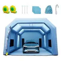 Koduva VEVOR pripučiama dažymo kabina automobiliui, 10 x 6 x 4 m, filtravimo sistema, 2 pūstuvai