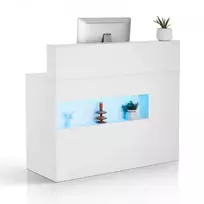 Koduva Registratūros stalas VEVOR, MDF, baltas, 120 x 48 x 100 cm