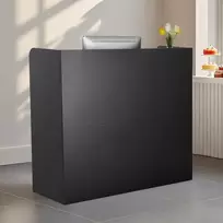 Koduva Registratūros stalas VEVOR, MDF, juodas, 120 x 48 x 110 cm