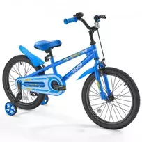 VEVOR Vaikiškas BMX dviratis, 45,72 cm, mėlynas, su pagalbiniais ratukais