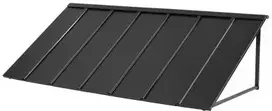 Koduva VEVOR fiksuotas metalinis stogelis 80 x 36 in, langų ir durų stogas, plieno rėmas