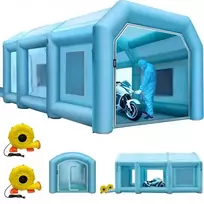 Koduva VEVOR pripučiama dažymo kabina automobiliams 9 x 6 x 4 m su filtru ir 2 pūstuvais