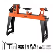 VEVOR Medžio tekinimo staklės, 1100 W / 1,5 AG, 150–3200 aps./min., 406 x 1020 mm