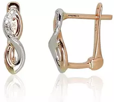 Diamond Sky Jewelry Auksiniai auskarai su deimantais „Golden Eight“