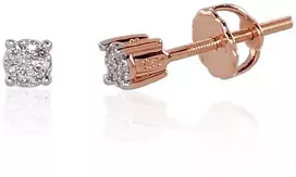 Diamond Sky Jewelry Auksiniai auskarai su deimantais „Klasika“
