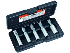 Bahco universalus pakaitinimo žvakių dvišešių lizdų rinkinys 8-14mm 1/4" 5 vnt.