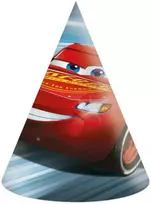 Globos Europe Bv Disney Cars Pergalė Mano vakarėlių kepuraitė, dviragis, 6 vnt. FSC
