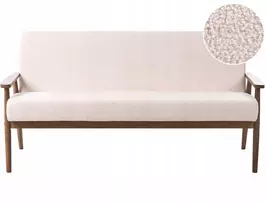 Beliani Trivietė sofa ESRUM Boucle tamsiai ruda/smėlio spalvos