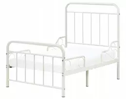 Beliani Išskleidžiama vaikiška lova Metal ANAIS 90 x 200 cm balta