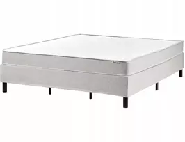 Beliani Kontinentinė lova be galvūgalio COUNTESS 180 x 200 cm šviesiai pilka