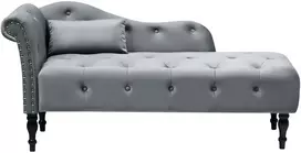 Sofa Beliani Kairysis gultas IVRY Veliūras Pilkas